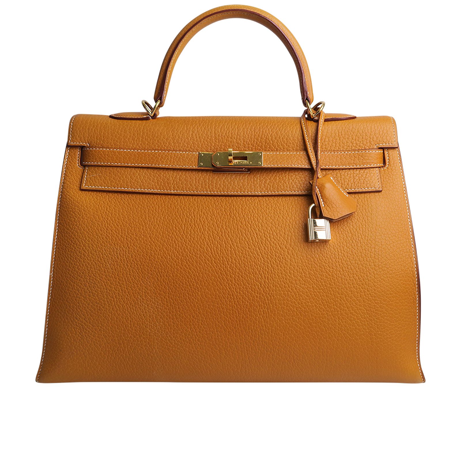 HERMES FJORD 70 フィヨルド　35 Kelly 35 Sellier Vachetta Fjord in Natural Sable, Hermès